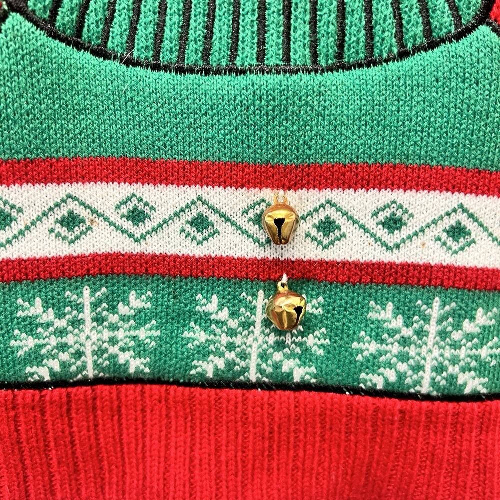 New Direction Christmas Reindeer Sweater Size Petite Large Vintage Y2K NOC3832 - Picture 4 of 5